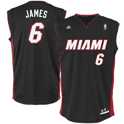 lebron james fashion replica black adidas jersey|youth miami heat lebron james.